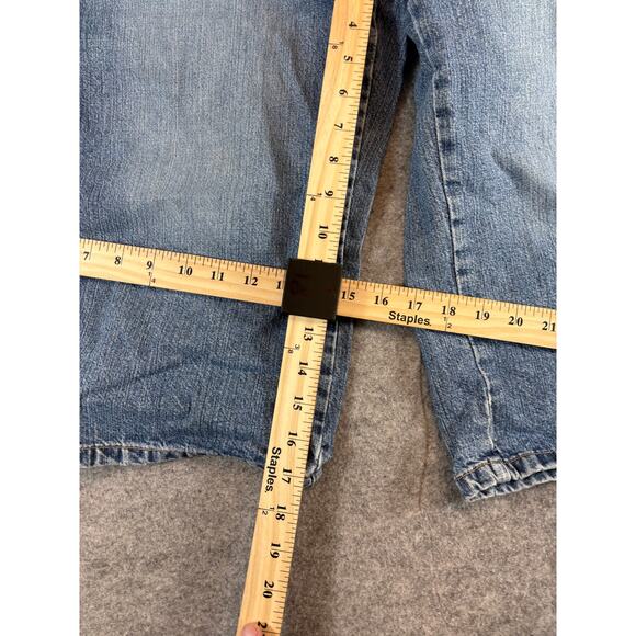 Hydraulic Capri Jeans Womens Size 13/14 Junior Blue Denim Relaxed Button Fly - Picture 3 of 8